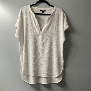 Alfani Cream Textured Blouse